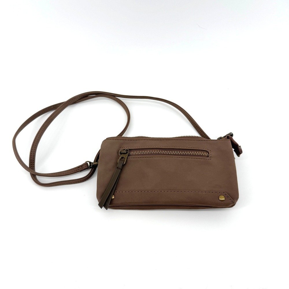 Universal Thread Crossbody Bag Faux Leather Small Brown Womens Minimalist Purse